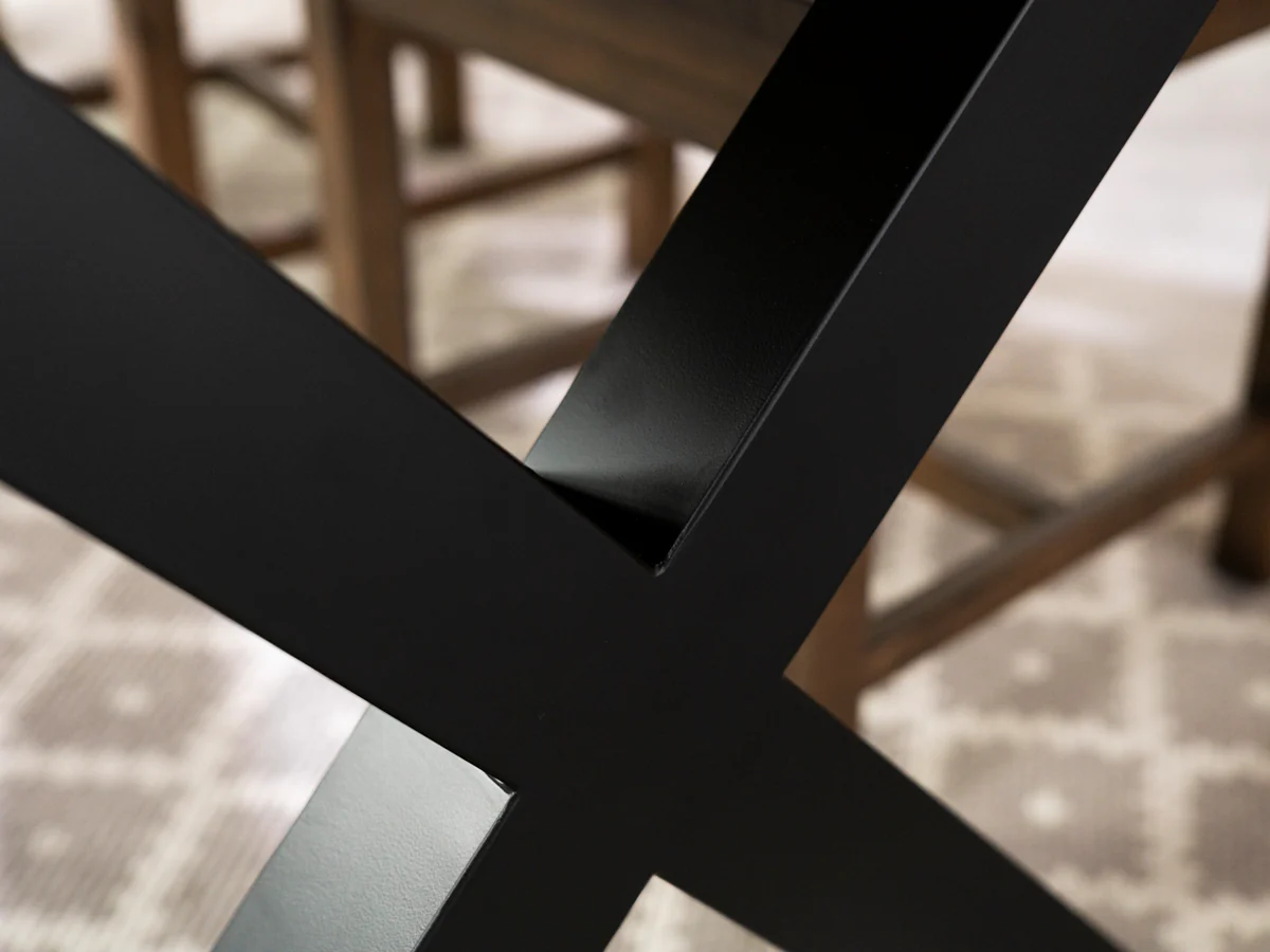Brooklyn 180cm Fixed Top Cross Leg Dining Table - Image 4