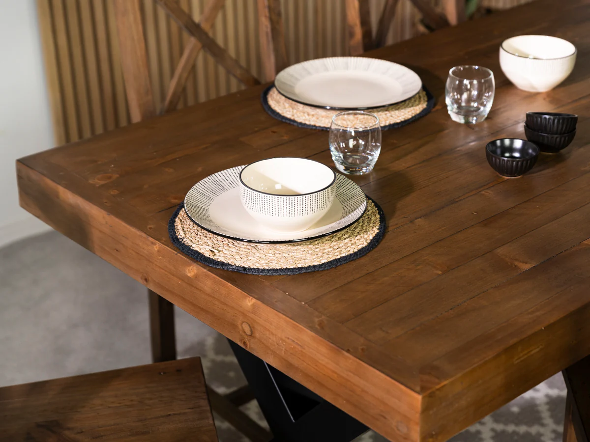 Brooklyn 180cm Fixed Top Cross Leg Dining Table - Image 6