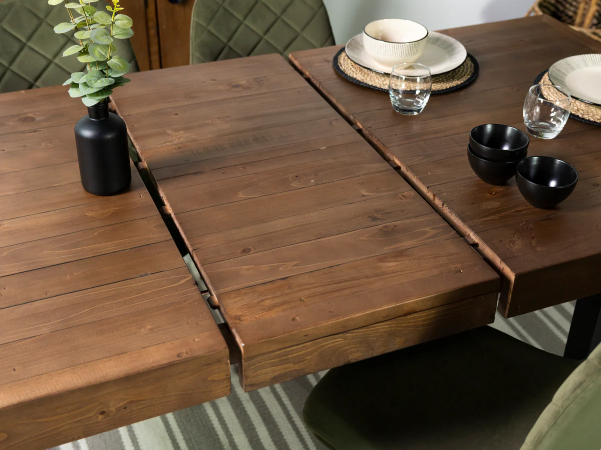 Brooklyn Extendable Dining Table (140cm - 180cm) & Grey Houston Dining Chairs - Image 12