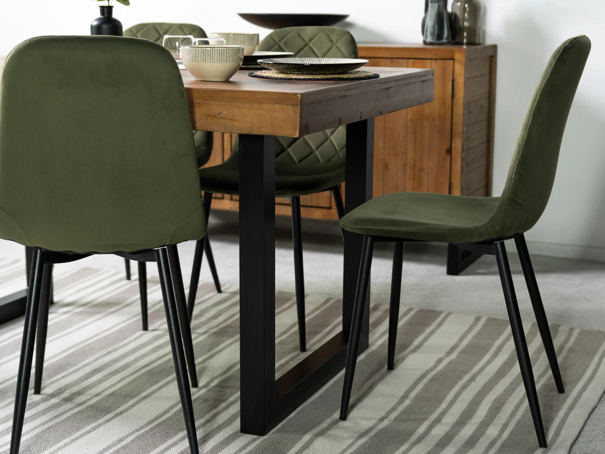Brooklyn Extendable Dining Table (140cm - 180cm) & Grey Houston Dining Chairs - Image 8