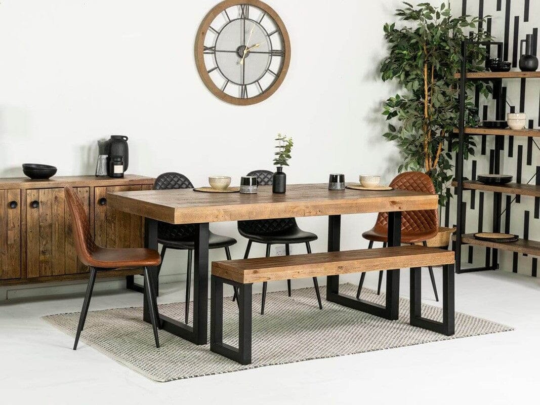 Brooklyn Extendable Dining Table (180cm - 240cm) & Brown Dallas Dining Chairs - Image 3
