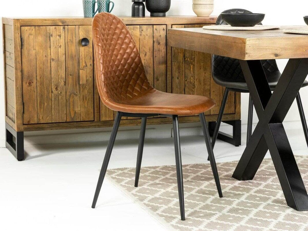 Brooklyn Extendable Dining Table (180cm - 240cm) & Brown Dallas Dining Chairs - Image 4