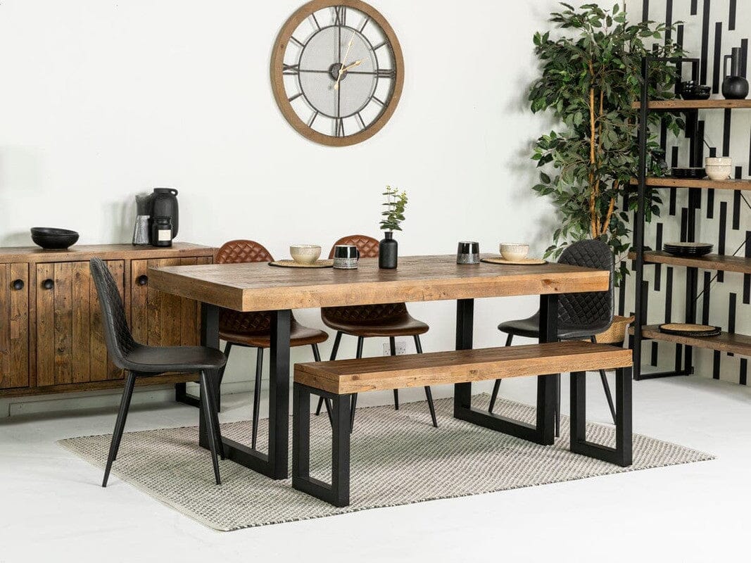 Brooklyn Fixed Top Dining Table & Grey Dallas Dining Chairs - Image 3