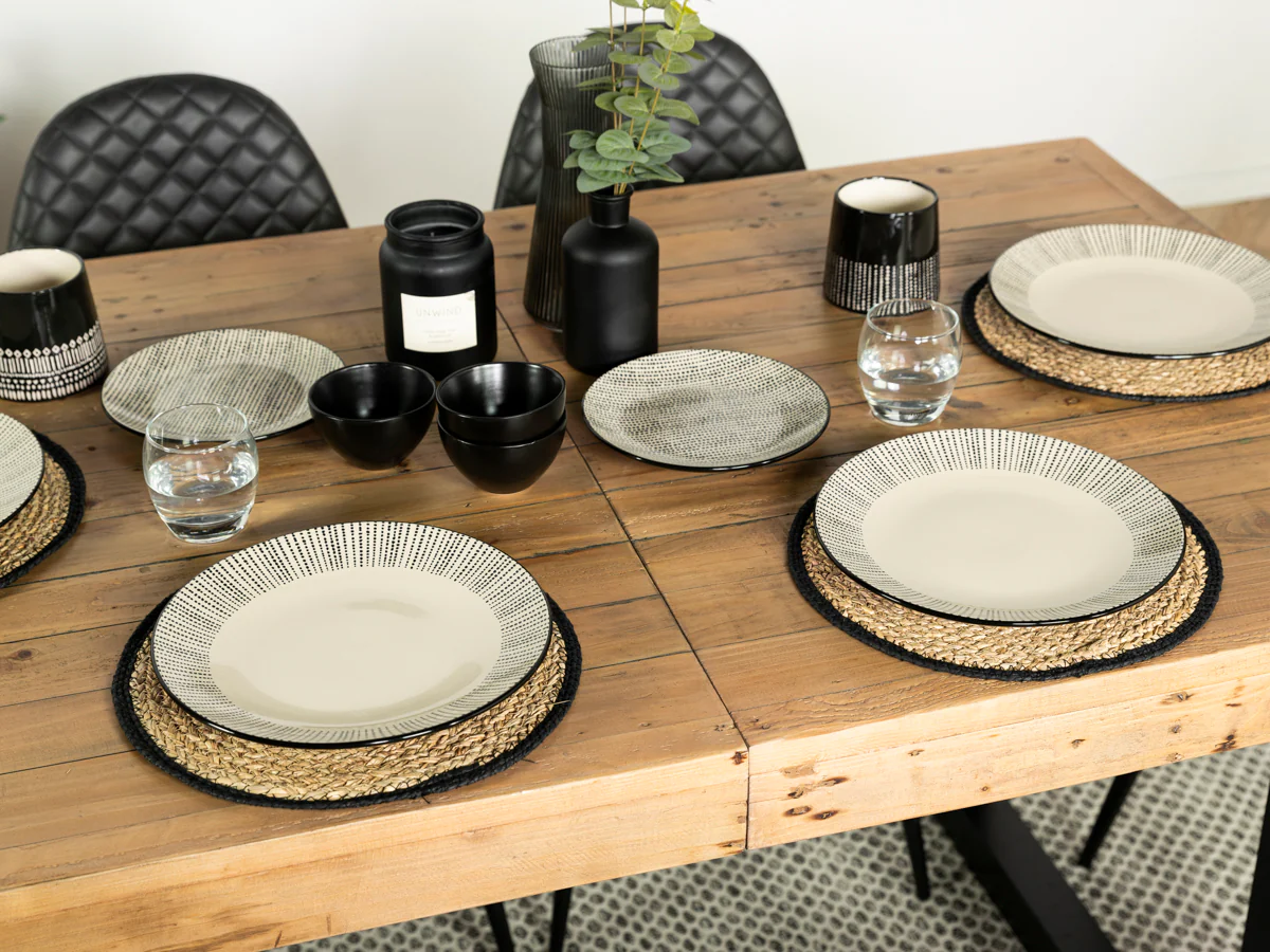 Brooklyn Light Extendable Dining Table (140cm - 180cm) & Gabo Black Dining Chairs - Image 16