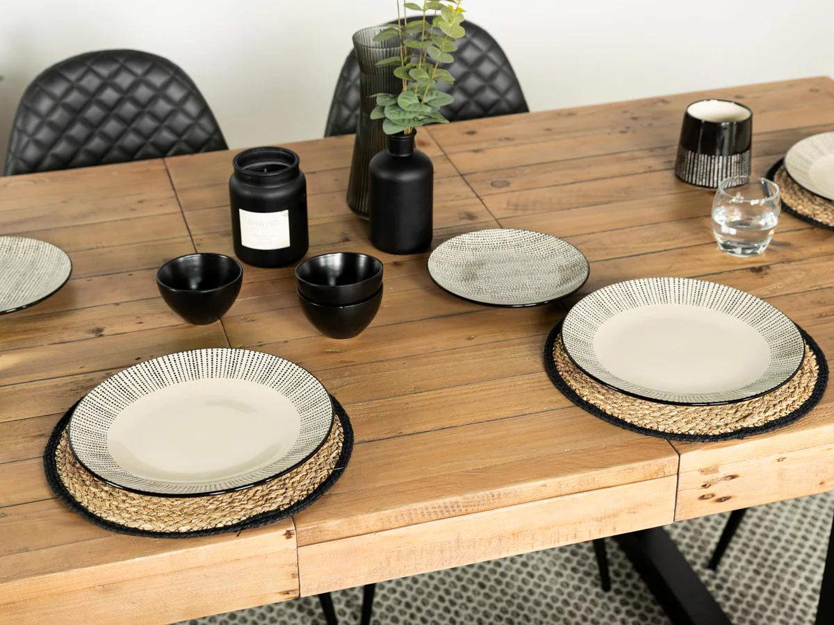 Brooklyn Light Extendable Dining Table (140cm - 180cm) & Gabo Black Dining Chairs - Image 17