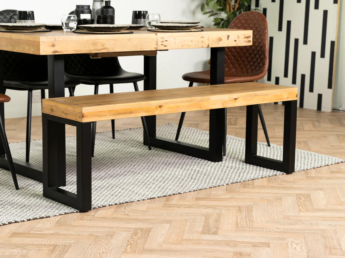 Brooklyn Light Extendable Dining Table (140cm - 180cm) & Gabo Black Dining Chairs - Image 8