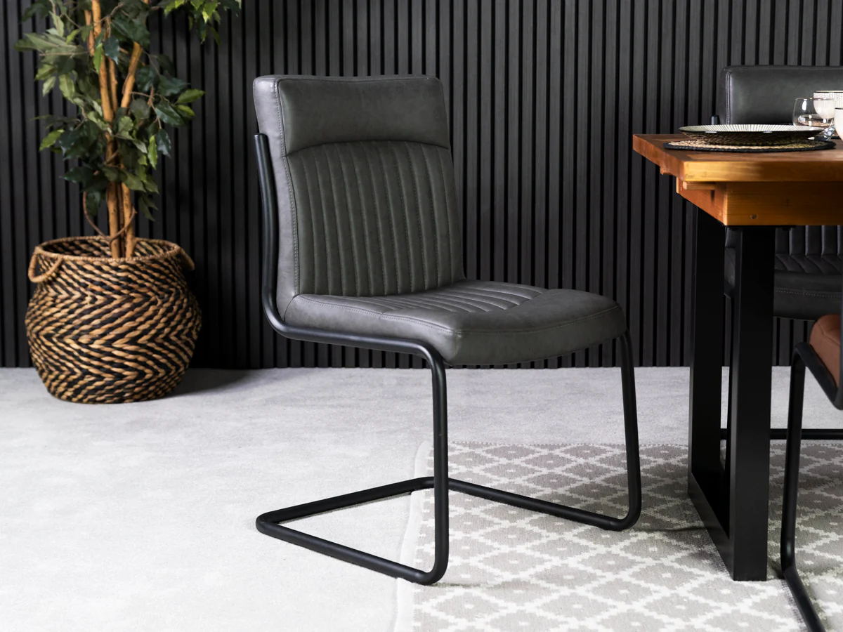 Brooklyn Round Dining Table & Grey Auburn Dining Chairs - Image 11
