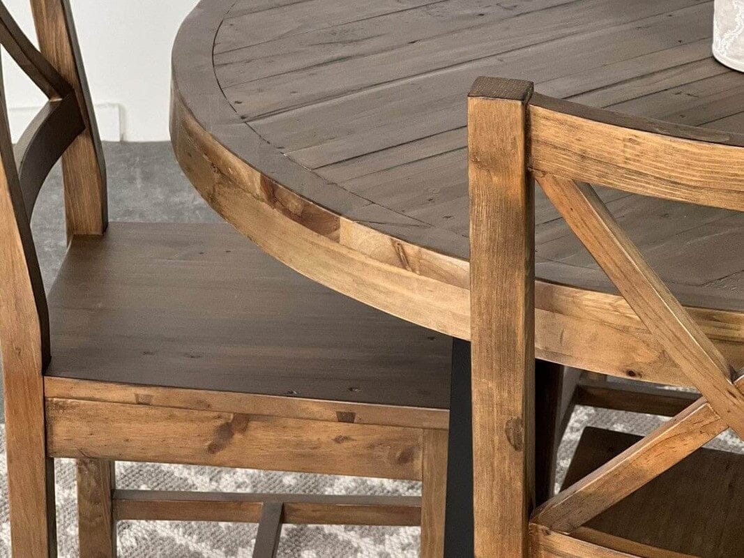 Brooklyn Round Dining Table & Grey Auburn Dining Chairs - Image 6