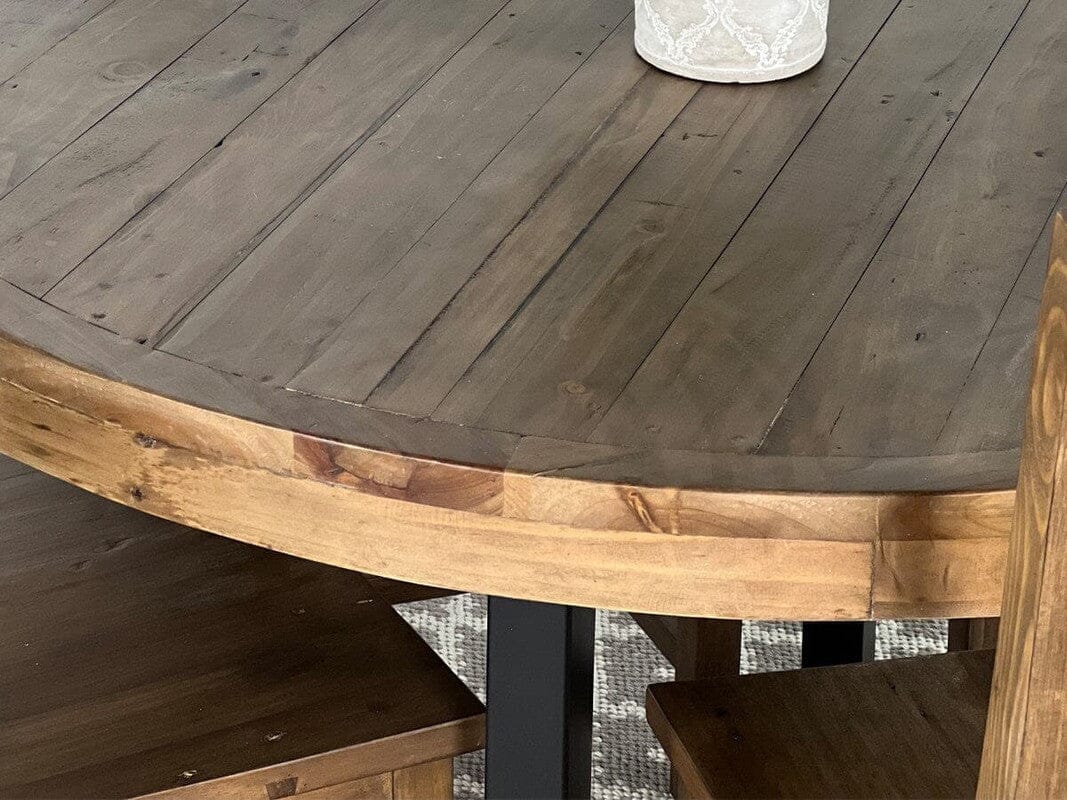 Brooklyn Round Dining Table & Grey Auburn Dining Chairs - Image 7