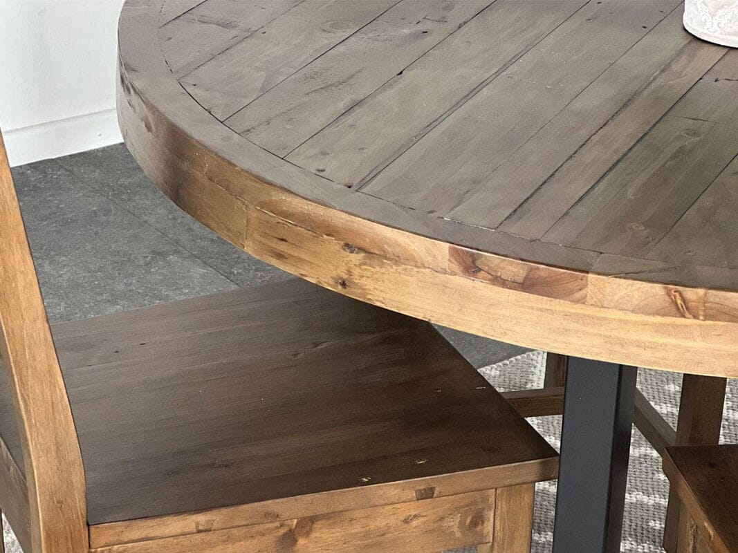 Brooklyn Round Dining Table & Grey Houston Dining Chairs - Image 6