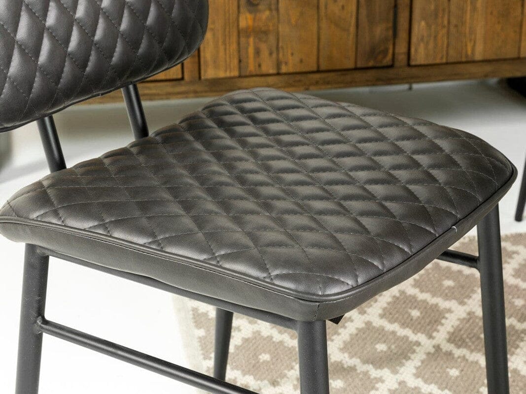 Brooklyn Round Dining Table & Grey Houston Dining Chairs - Image 8