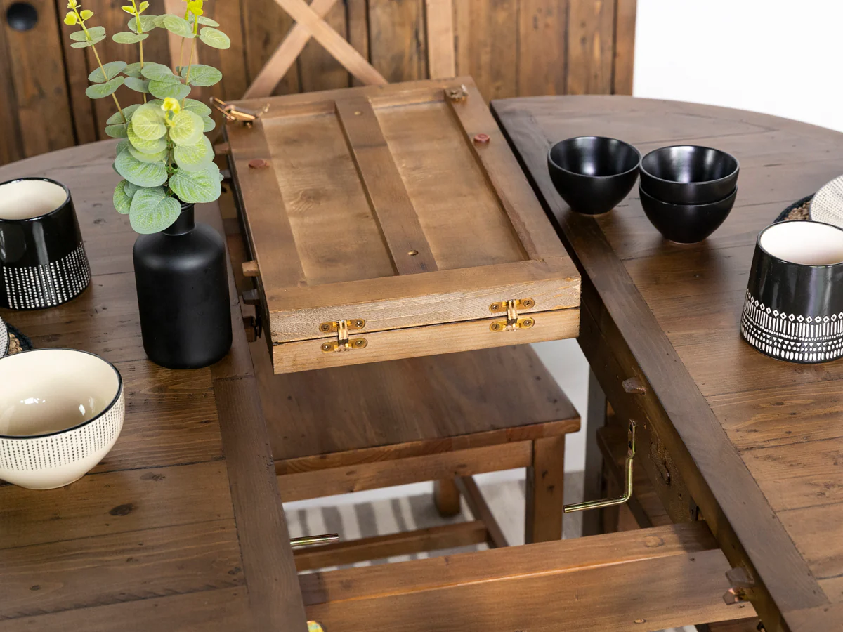 Brooklyn Round Extendable Dining Table & Gabo Dining Chairs - Image 3