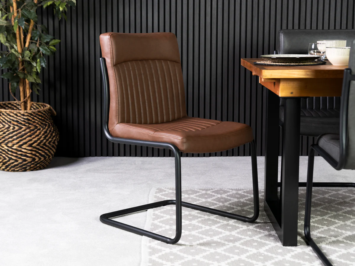 Como Extendable Dining Table (140cm - 180cm) & Brown Auburn Dining Chairs - Image 22