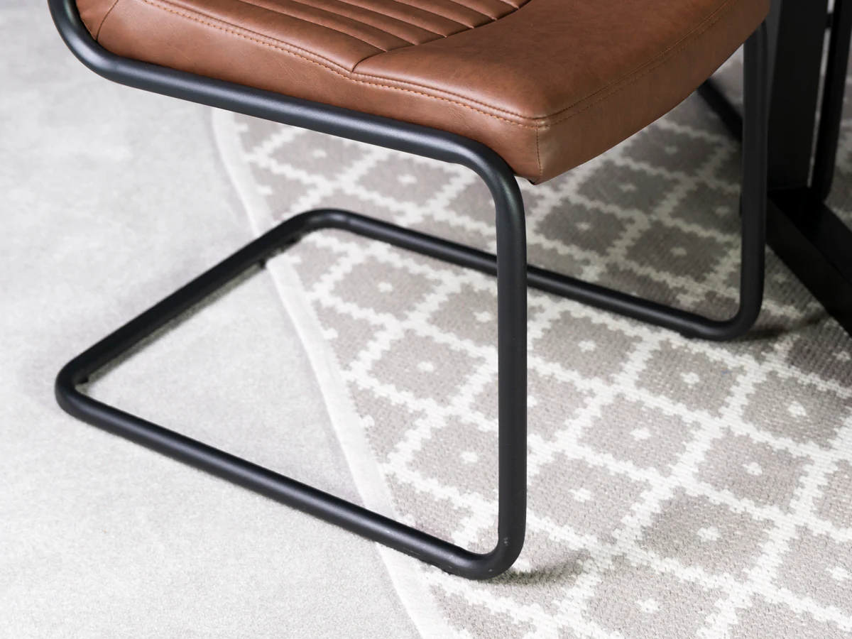 Como Extendable Dining Table (140cm - 180cm) & Brown Auburn Dining Chairs - Image 28