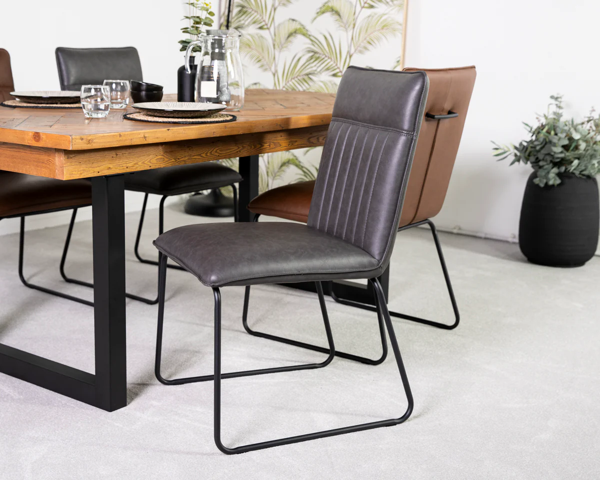 Como Extendable Dining Table (140cm - 180cm) & Grainger Grey Dining Chairs - Image 3