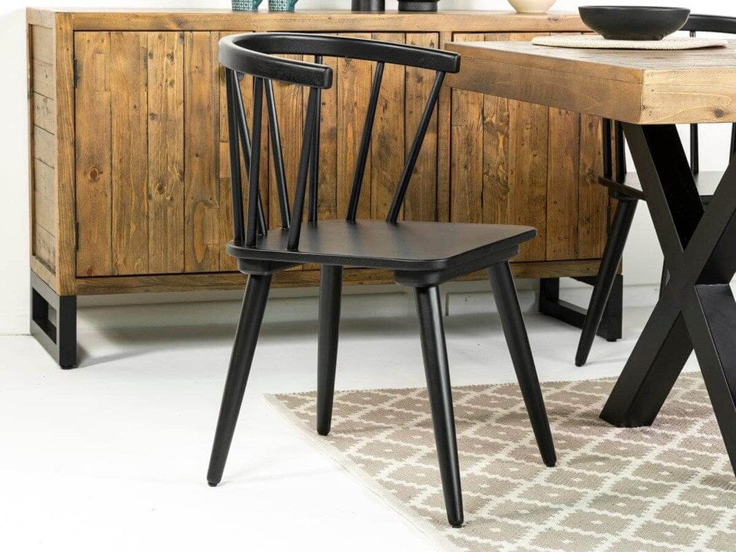 Brooklyn Extendable Dining Table (180cm - 240cm) & Black Bogart Dining Chairs - Image 3