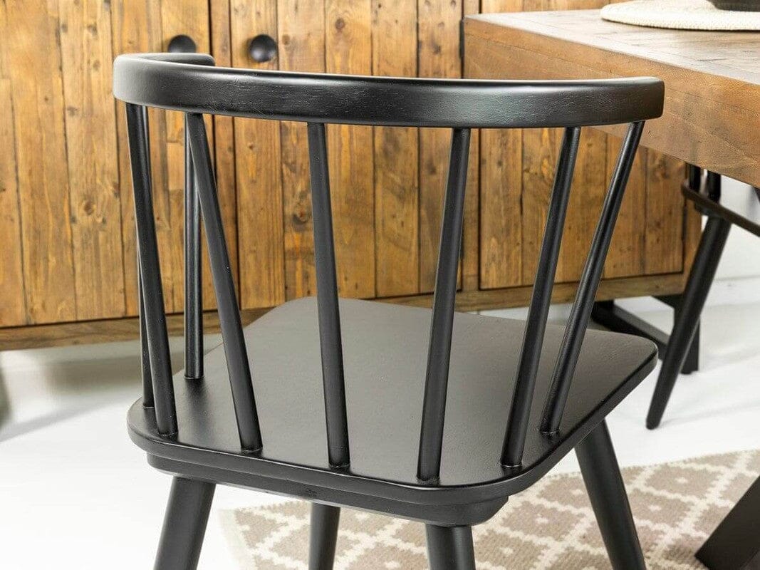 Brooklyn Extendable Dining Table (180cm - 240cm) & Black Bogart Dining Chairs - Image 5