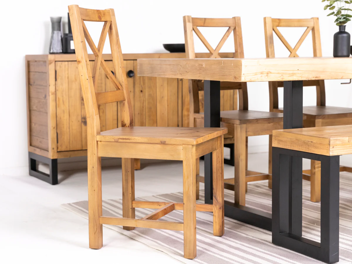 Como Extendable Dining Table (140cm - 180cm) & Como Cross Back Dining Chairs - Image 8