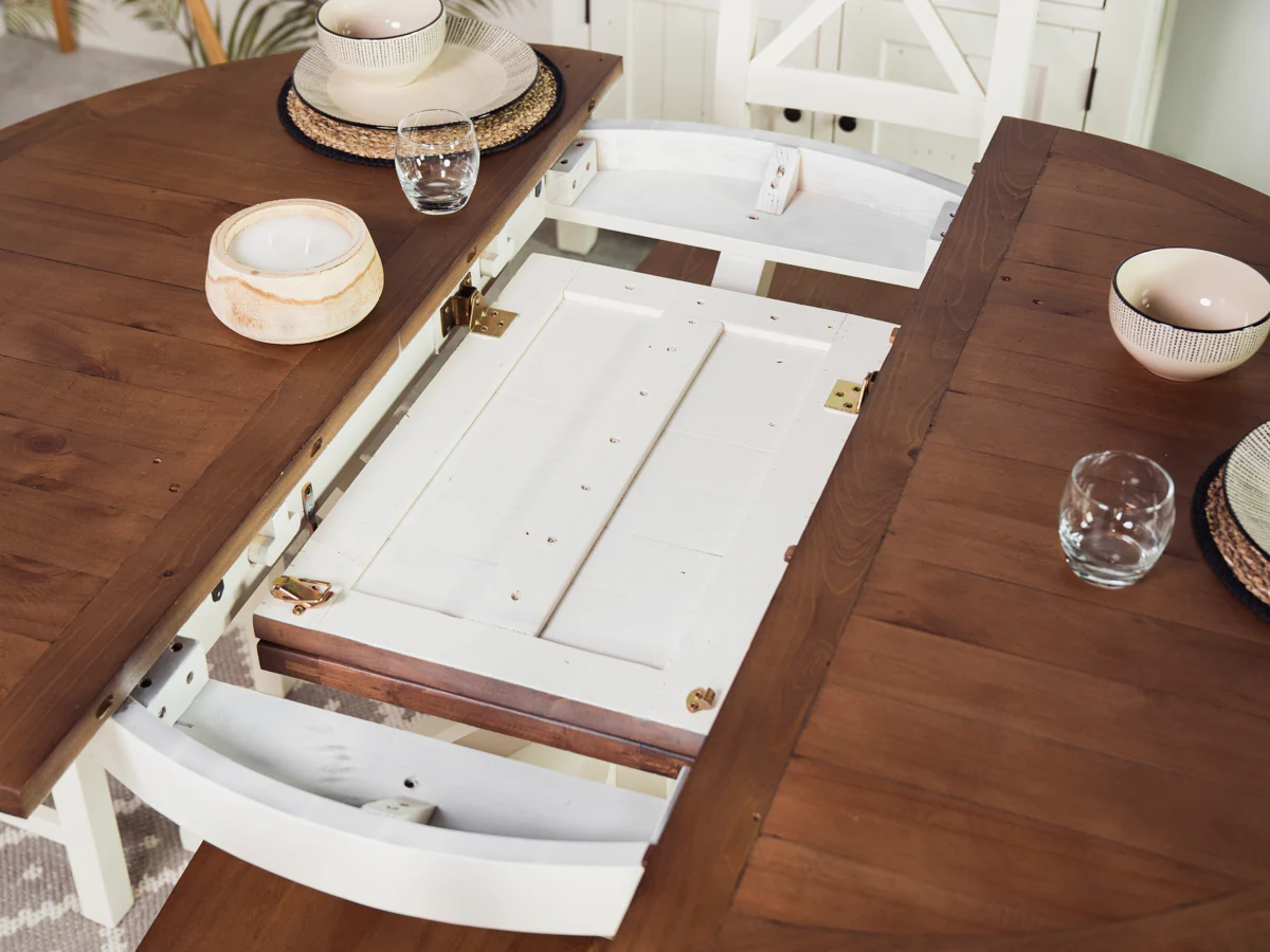 Devon Extendable Round Dining Table (120cm - 160cm) - Image 13