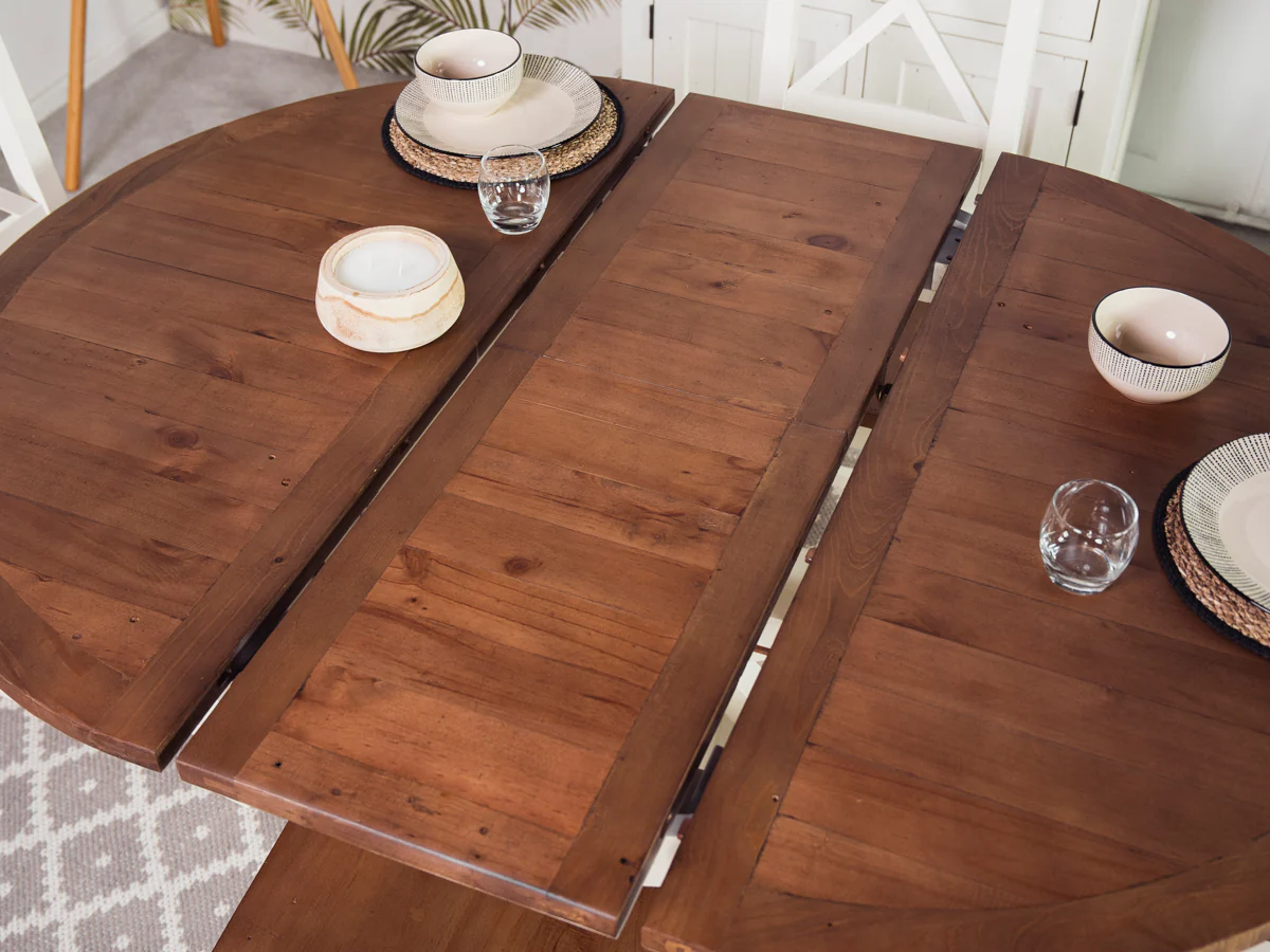 Devon Extendable Round Dining Table (120cm - 160cm) - Image 14