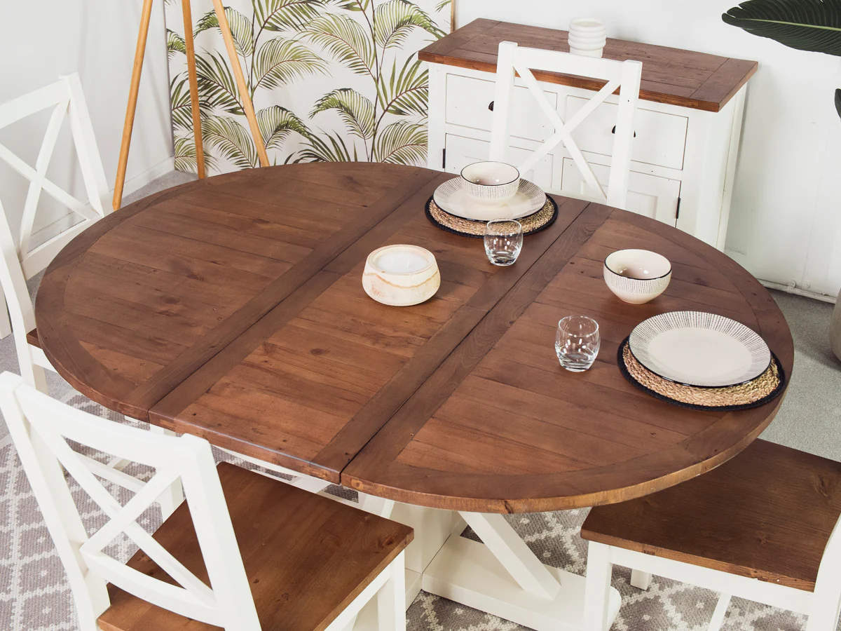 Devon Extendable Round Dining Table (120cm - 160cm) - Image 16