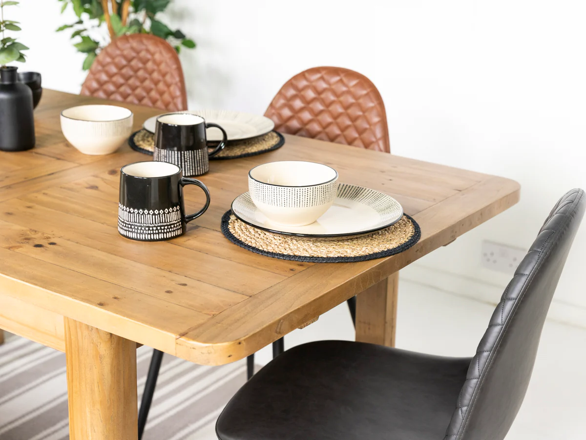 Exeter Extendable Dining Table (140cm - 180cm) & Bogart Dining Chairs - Image 14