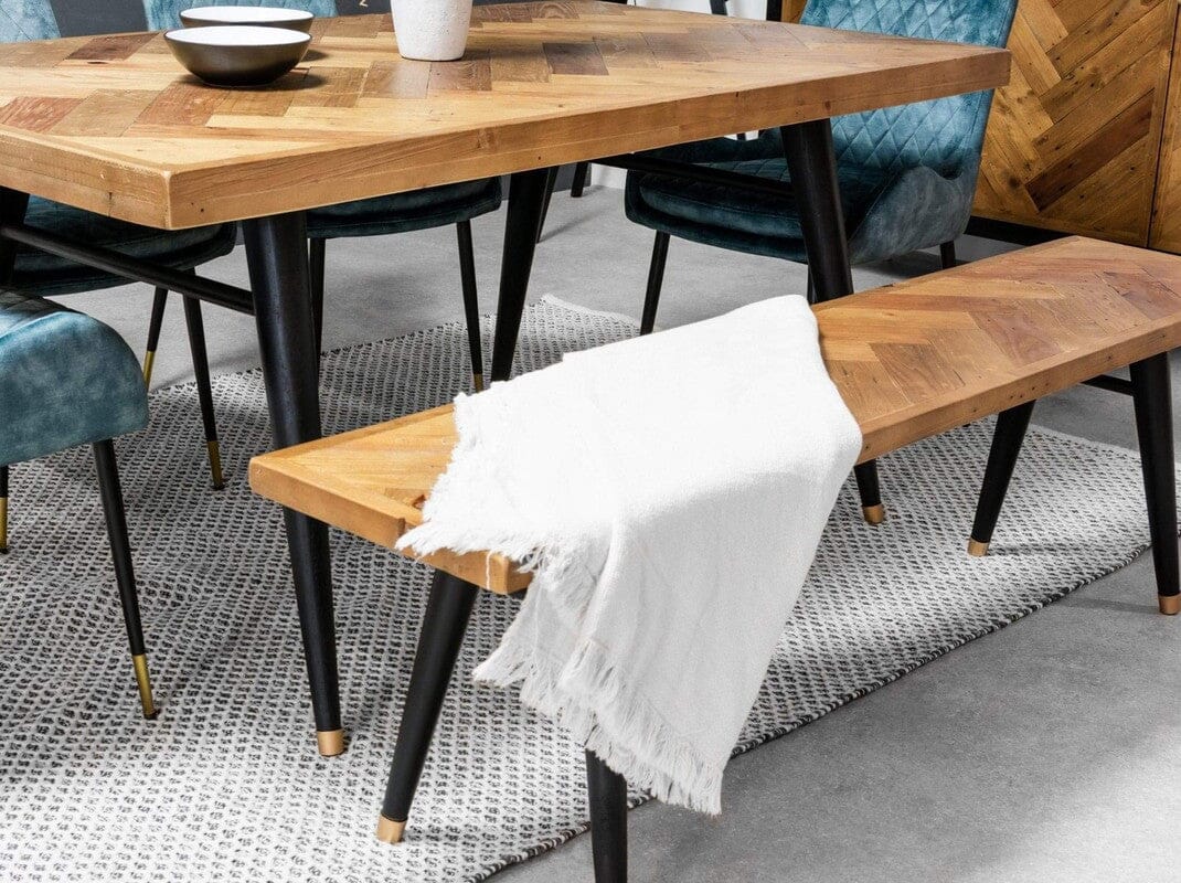 Mode 140-180cm Extendable Dining Table & Bench - Image 9