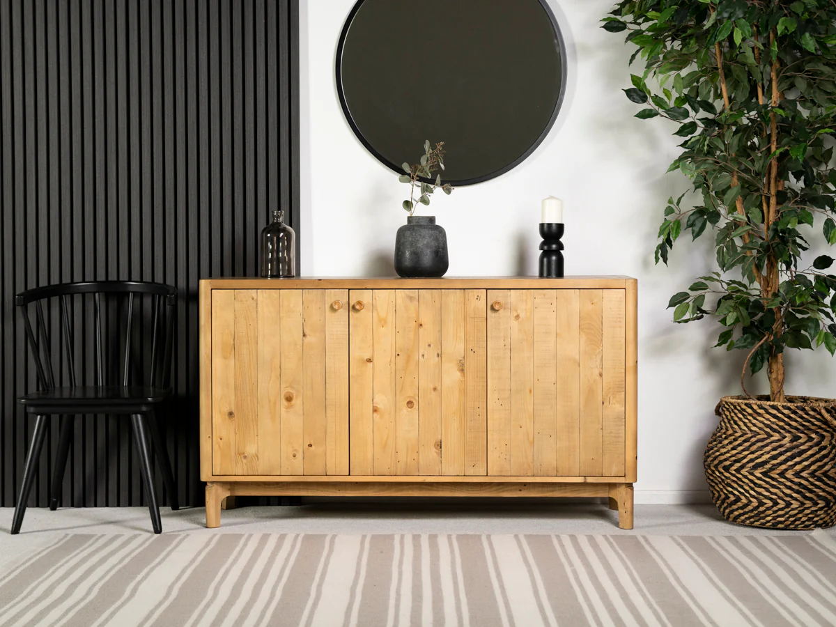 Scandi 3 Door Sideboard - Image 4