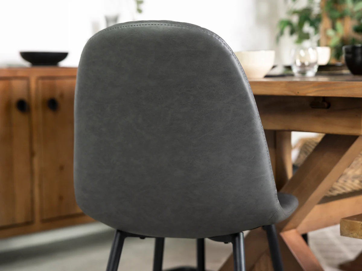 Tulsa Extendable Dining Table (140cm - 180cm) & Grey Dallas Dining Chairs - Image 12