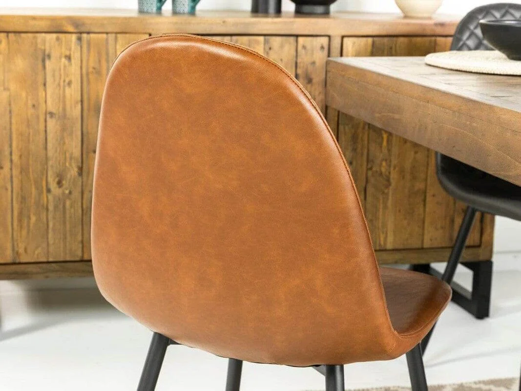 Tulsa Fixed Top Dining Table (180cm) & Brown Dallas Dining Chairs - Image 8