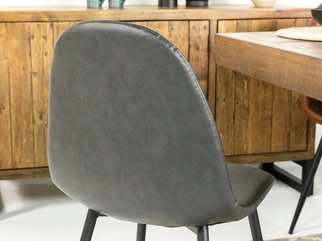 Tulsa Fixed Top Dining Table (180cm) & Grey Dallas Dining Chairs - Image 10