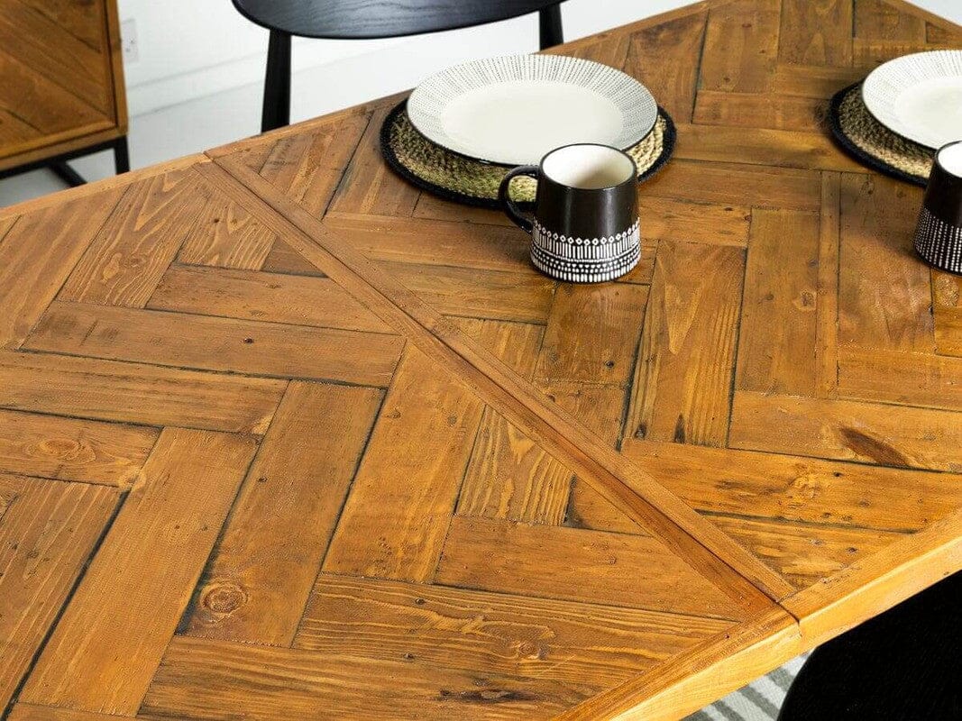 Tulsa Large Extendable Cross Leg Dining Table (180cm - 240cm) & Tan Dallas Dining Chairs - Image 12