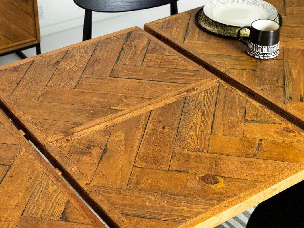 Tulsa Large Extendable Cross Leg Dining Table (180cm - 240cm) & Tan Dallas Dining Chairs - Image 11
