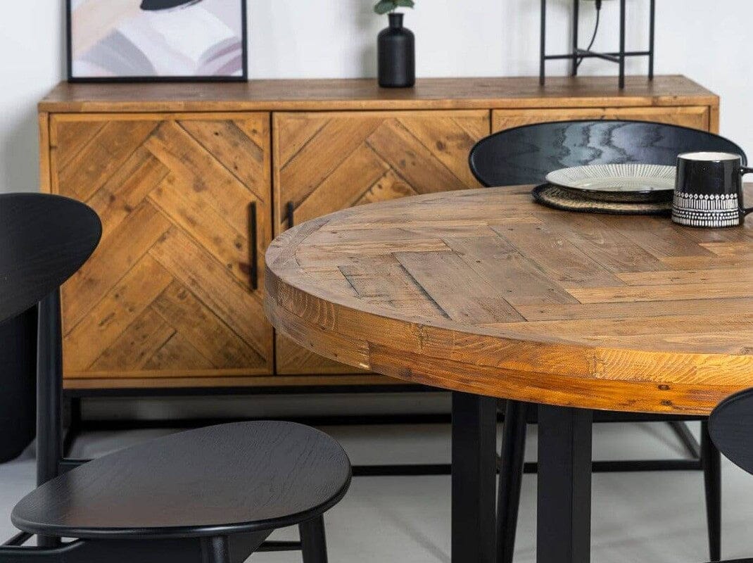 Tulsa 120cm Round Dining Table - Image 5